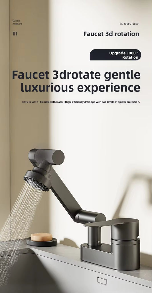 Build Echo Double-Hole Bathroom Basin Faucet – Hot & Cold